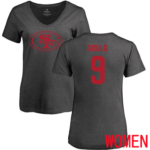 San Francisco 49ers Ash Women Robbie Gould One Color #9 NFL T Shirt